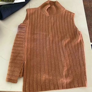 Vince cashmere sweater vest dusty rose large
